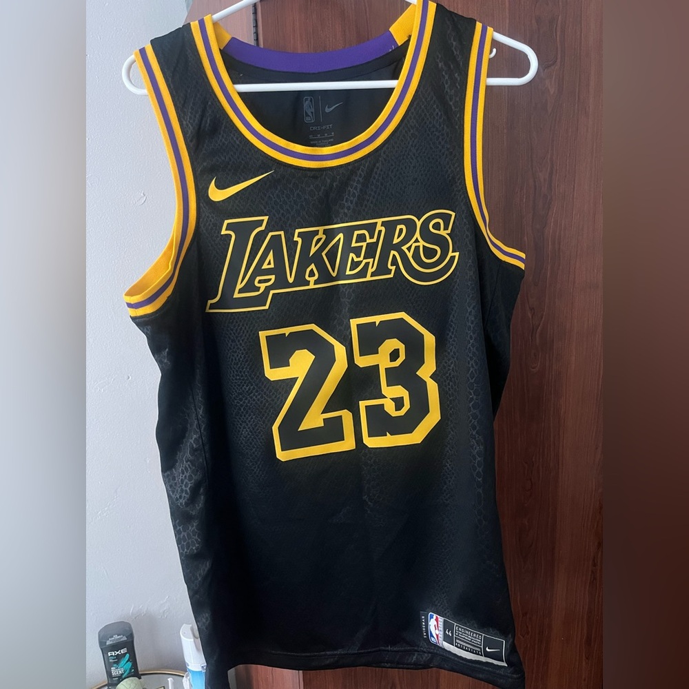 Los Angeles Lakers LeBron James Nike Black Mamba City Edition Swingman
